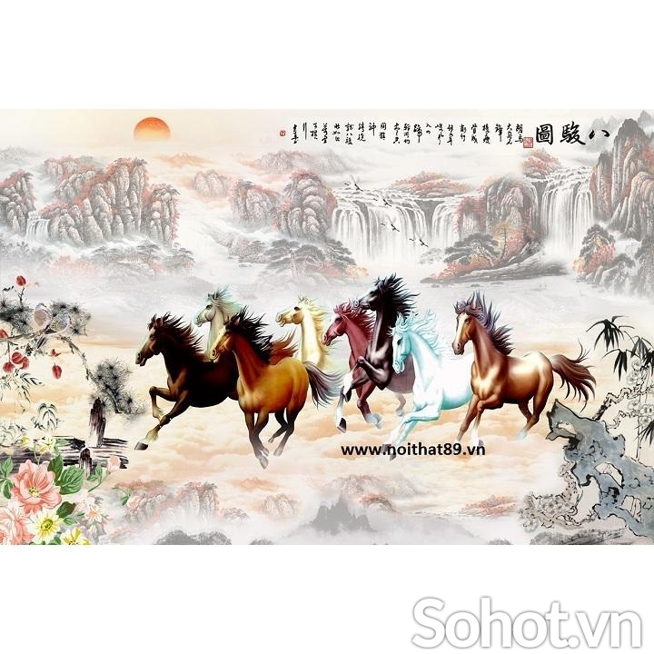 Tranh 3D - mã đáo truy phong