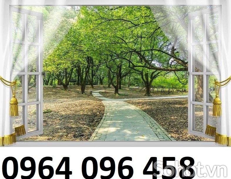 Tranh gạch 3d hình cửa sổ - 954CP