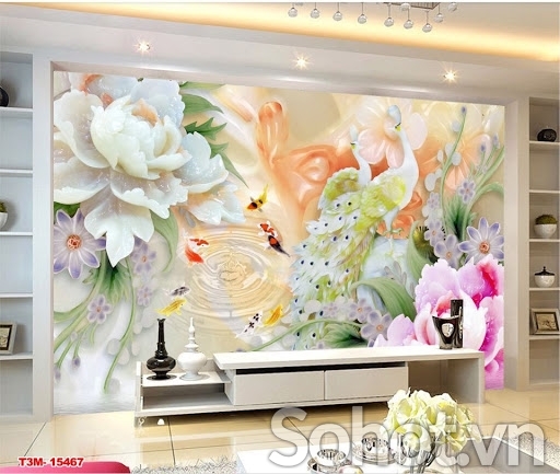 Tranh gạch 3d chim công - SXZ22