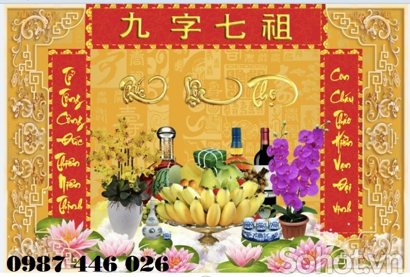 Gạch tranh phòng thờ ốp tường HP7293