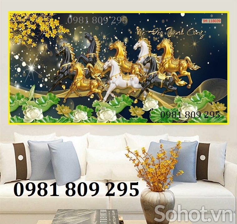 Gạch tranh ốp tường - tranh gạch ngựa