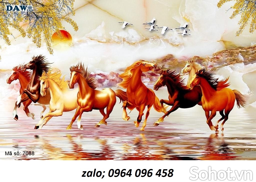 tranh 3d - gạch tranh 3d mã đáo thành công - DKH40