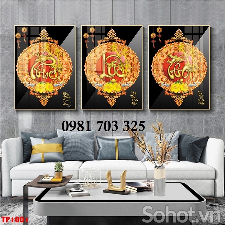 Gạch tranh thư pháp 3D trang trí