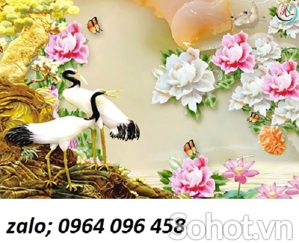 Gạch tranh 3d phong thủy phòng khách - DCV33