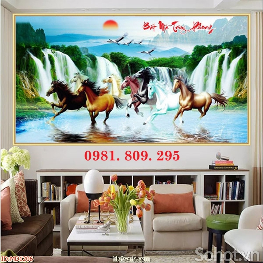 Gạch tranh 3d , gạch ốp tường mã đáo thành công
