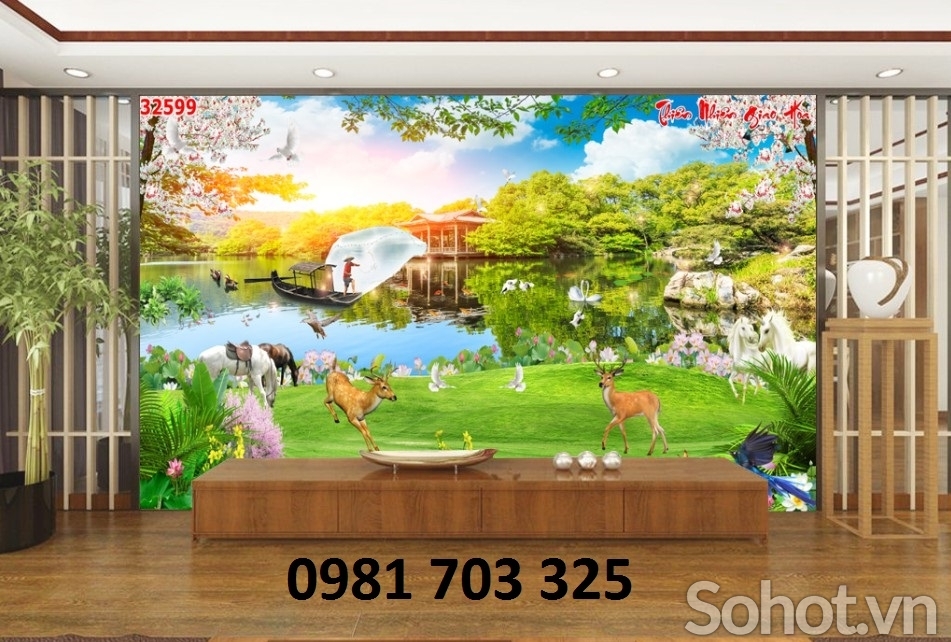 Tranh phong cảnh- gạch tranh trang trí