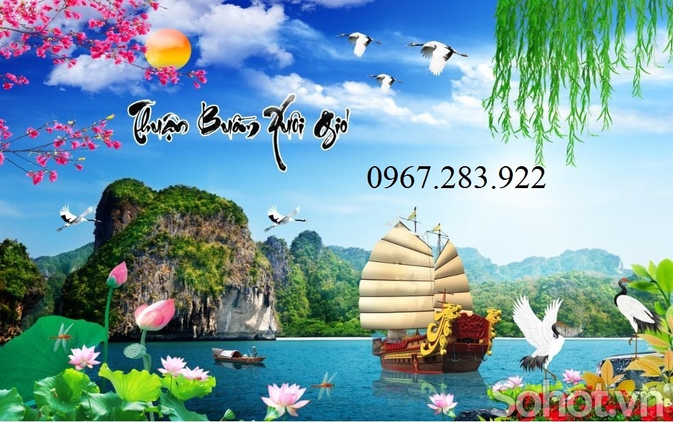 Tranh 3d gạch men phong cảnh đẹp