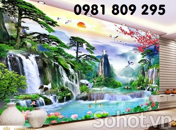 Gạch 3d phong cảnh , tranh thiên nhiên HP093