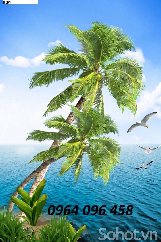 Tranh gạch 3d ốp tường phong cảnh biển - FGH89