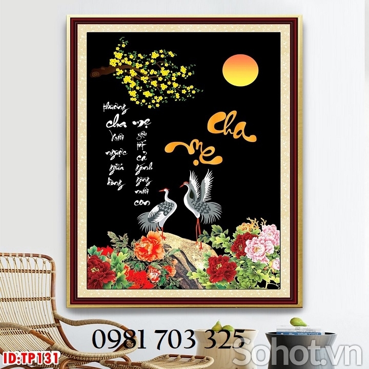 Gạch tranh thư pháp 3D đẹp