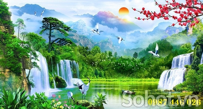 Tranh gạch men phong cảnh đẹp HP9722