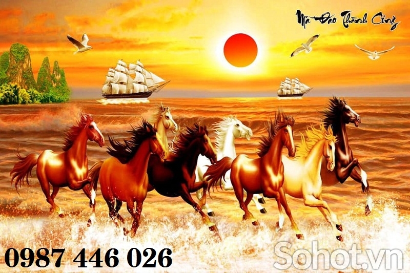 Tranh tường mã đáo thành công HP92722