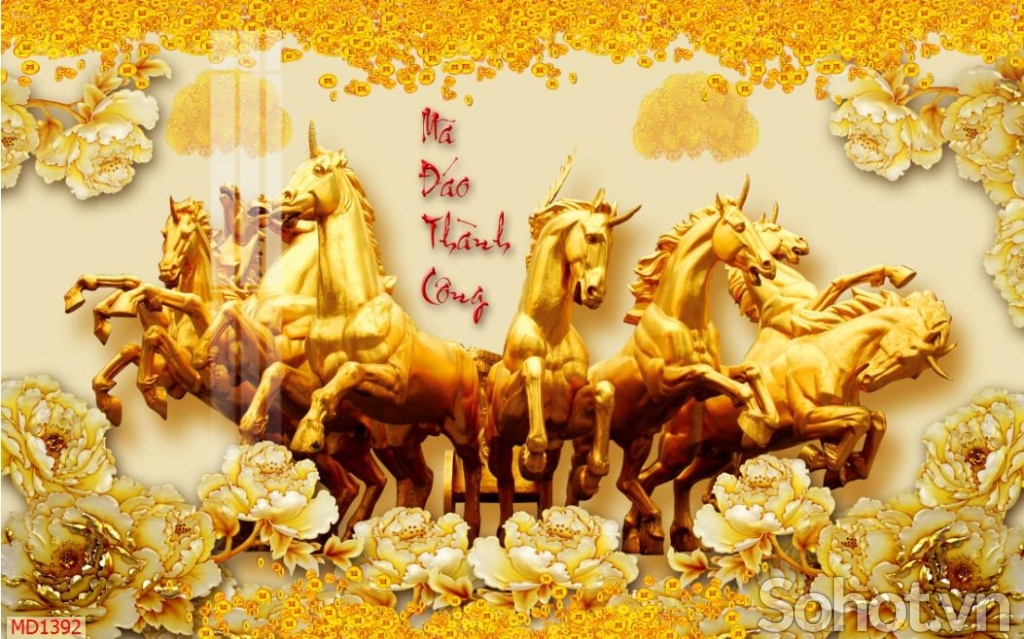 Tranh in 3d nguyên tấm mã đáo thành công