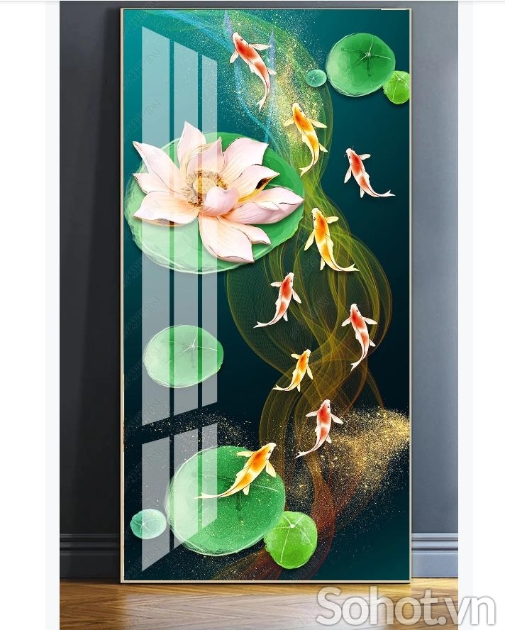 Tranh 3D- Tranh gạch cá chép