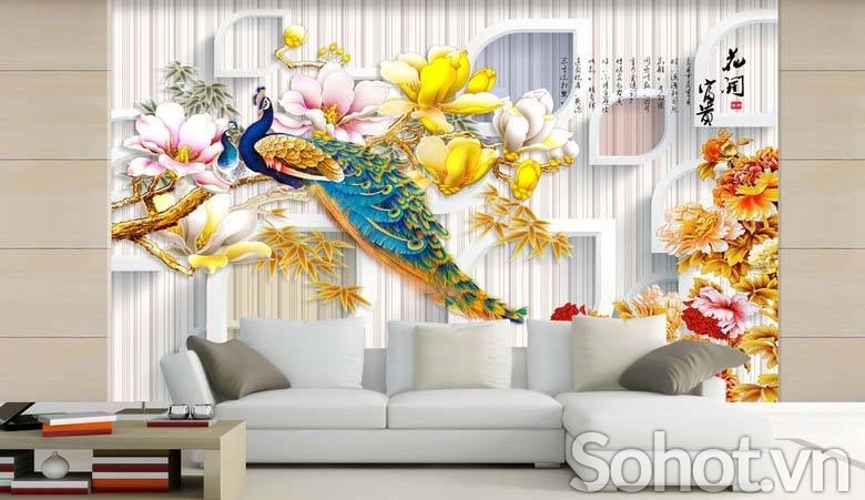 tranh gạch 3d bóng kính - TRD3