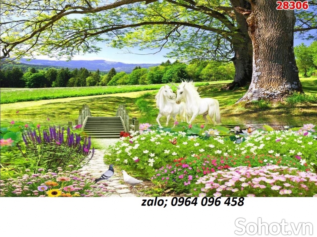 Tranh gạch 3d phong cảnh đồng quê - JSXX22