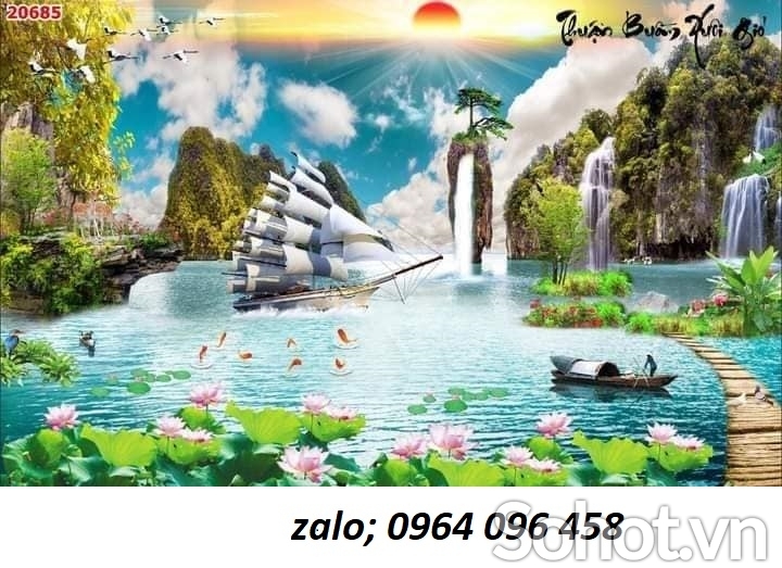 Tranh gạch phong cảnh 3d đồng quê - 8999CM