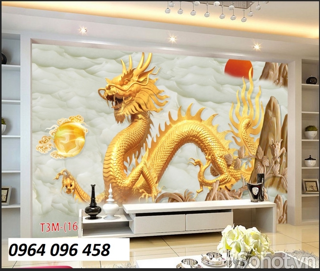 Tranh gạch men 3d ốp tường phòng khách sng trọng - CX432