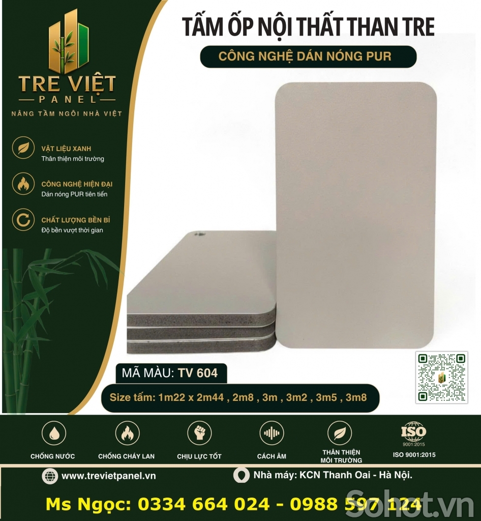 Tấm than tre ốp tường