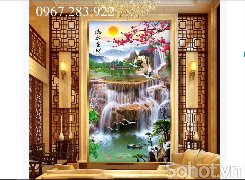 Tranh 3D- Tranh phong cảnh khổ dọc