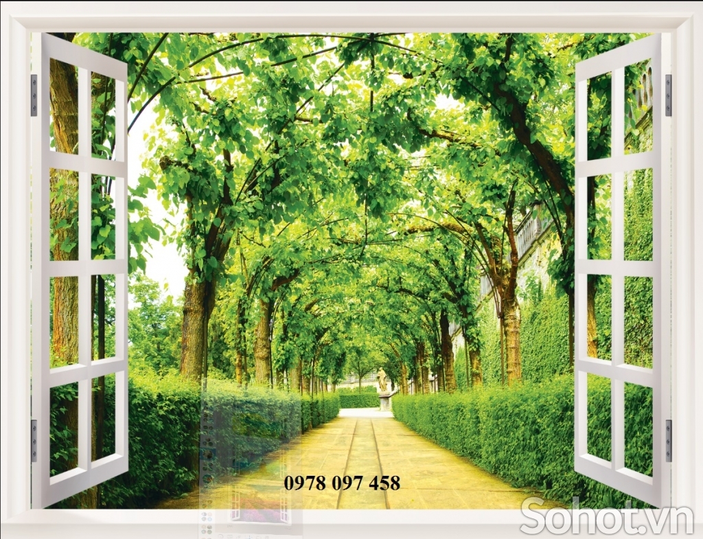Tranh gạch cửa sổ