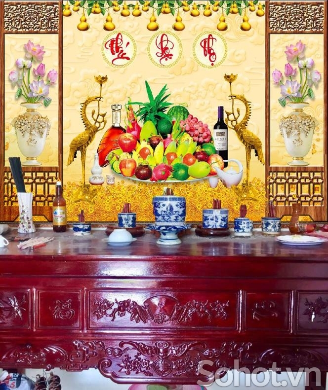 gạch tranh ốp tường- tranh phòng thờ