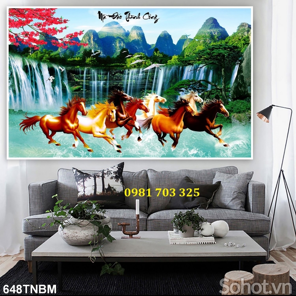 Tranh gạch 3D ngựa đẹp