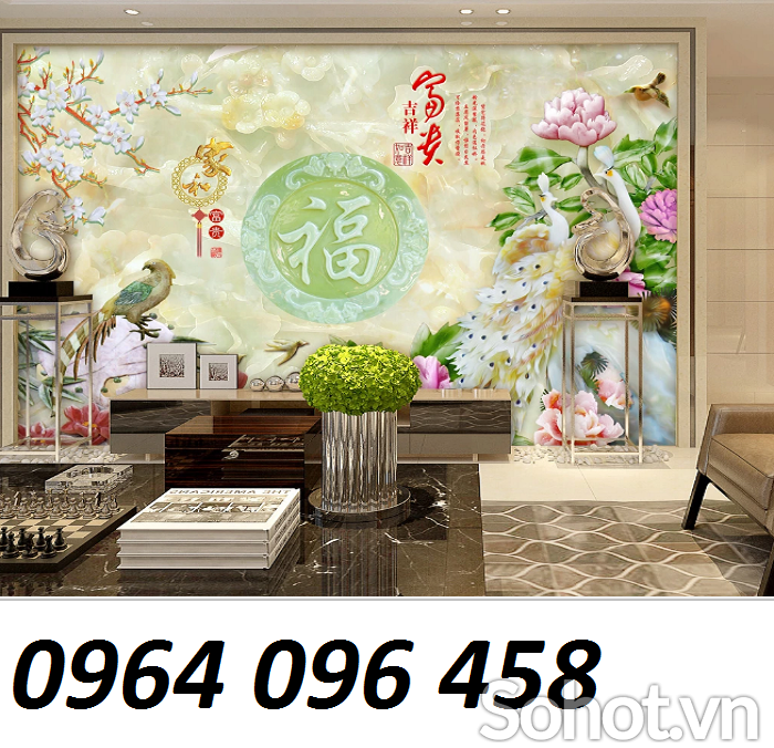 Tranh gạch 3d ốp tường phòng khách - phòng ngủ - FVC65