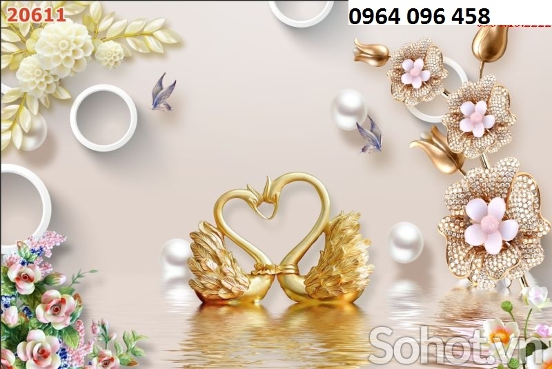 Tranh gạch 3d hoa sứ ngọc - FSXX2