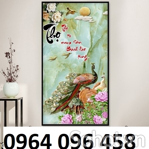 Tranh gạch 3d chim công - PYHB65