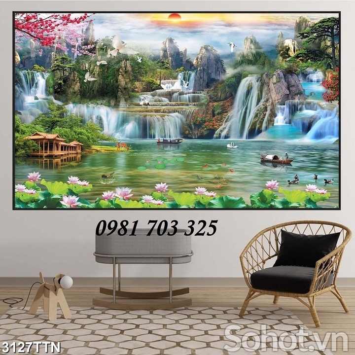 Gạch men 3D ,tranh gạch phong cảnh