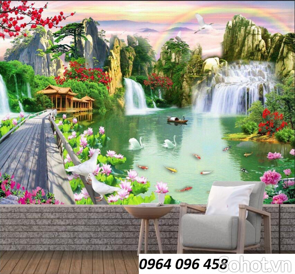 Tranh phong cảnh 3d - tranh gạch 3d phong cảnh - 533DL
