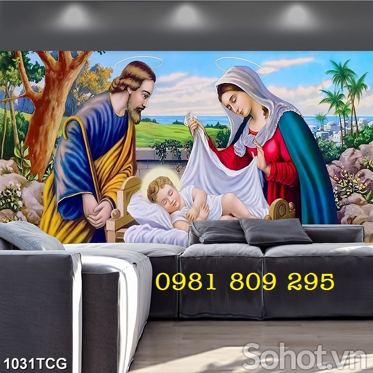 Tranh gạch men công giáo , gạch gia đình thánh gia