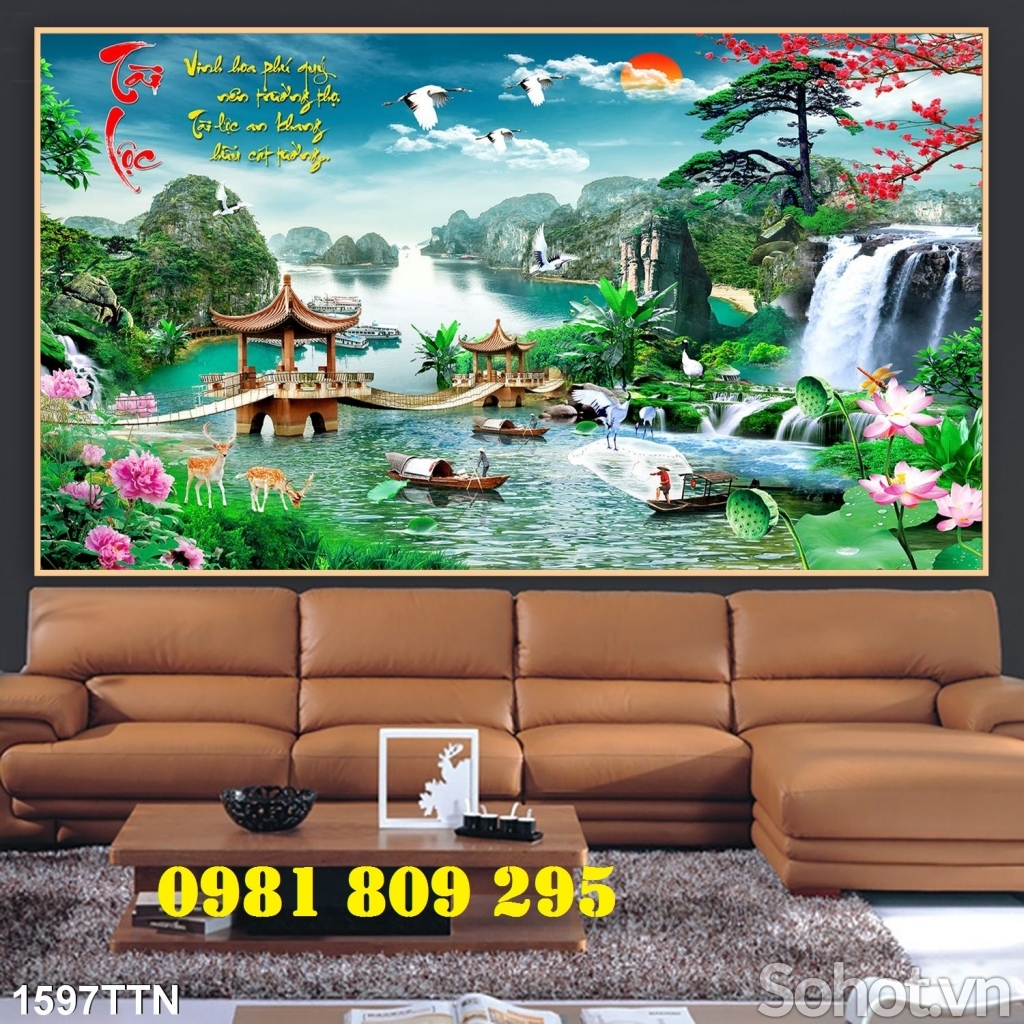 Gạch tranh phong cảnh 3d HP88