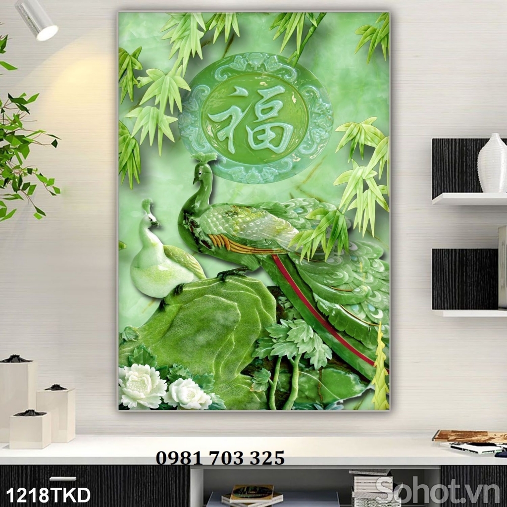Tranh gạch 3D khổ đứng đẹp