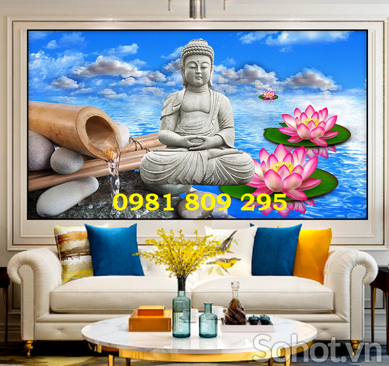 Tranh phật đẹp - gạch tranh 3d ban thờ