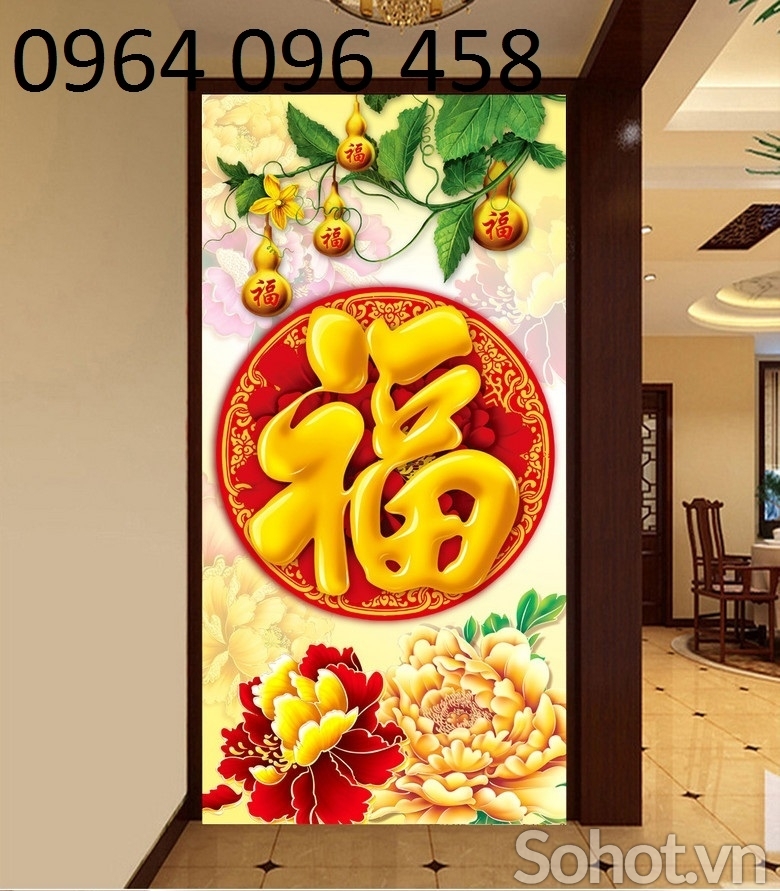 Tranh gạch 3d chữ phúc - 4322XP