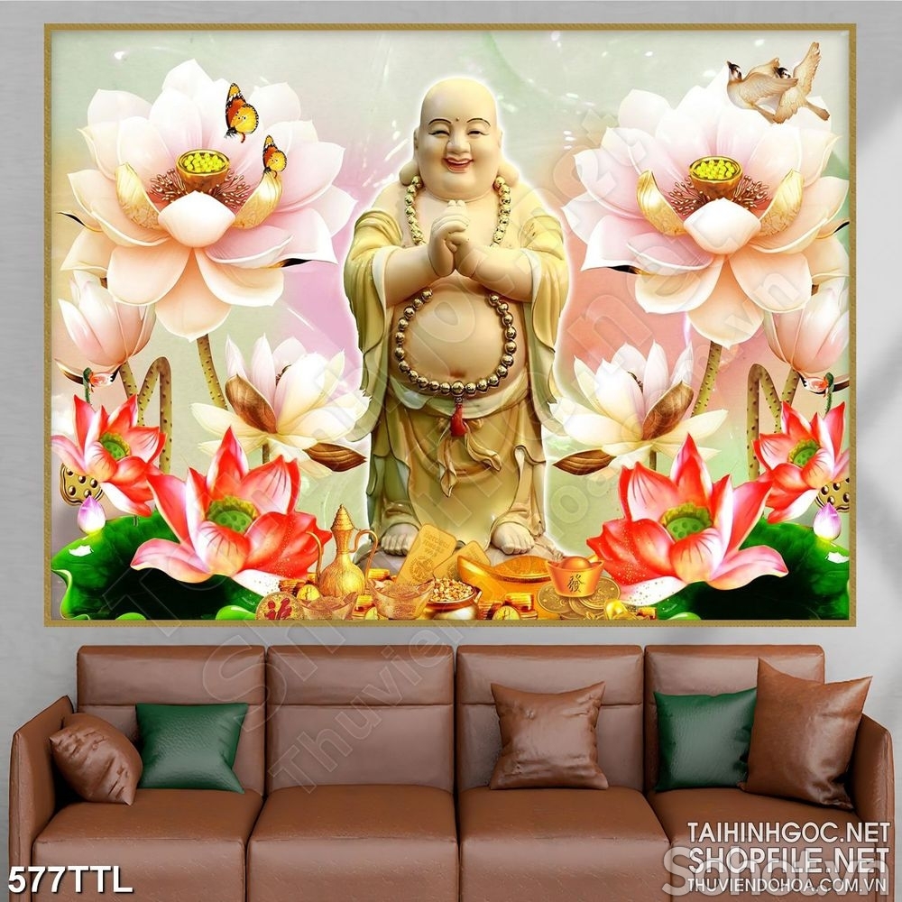 Tranh gạch kim tiền 3D trang trí