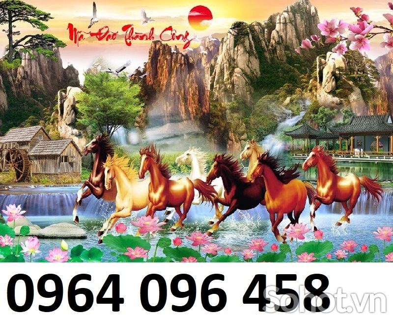 Tranh gạch 3d phong thủy mã đáo thành công - SFC6