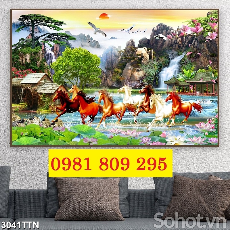 Tranh gạch ốp tường trang trí 3d HN9393