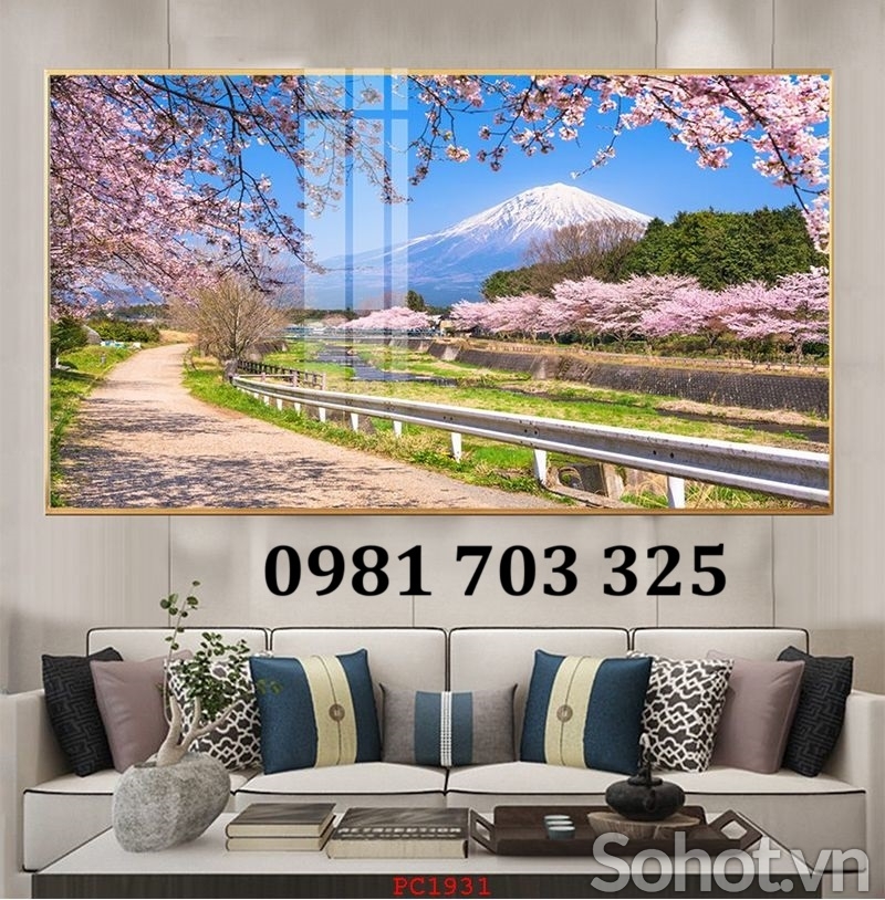 Gạch tranh thác nước trang trí