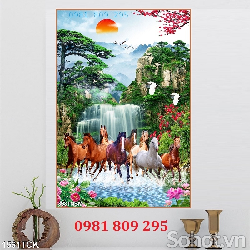 Tranh gạch phong thủy mã đáo thành công HP664
