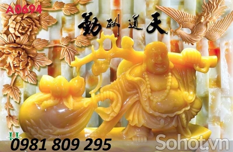 tranh gạch 3d tượng phật di lạc