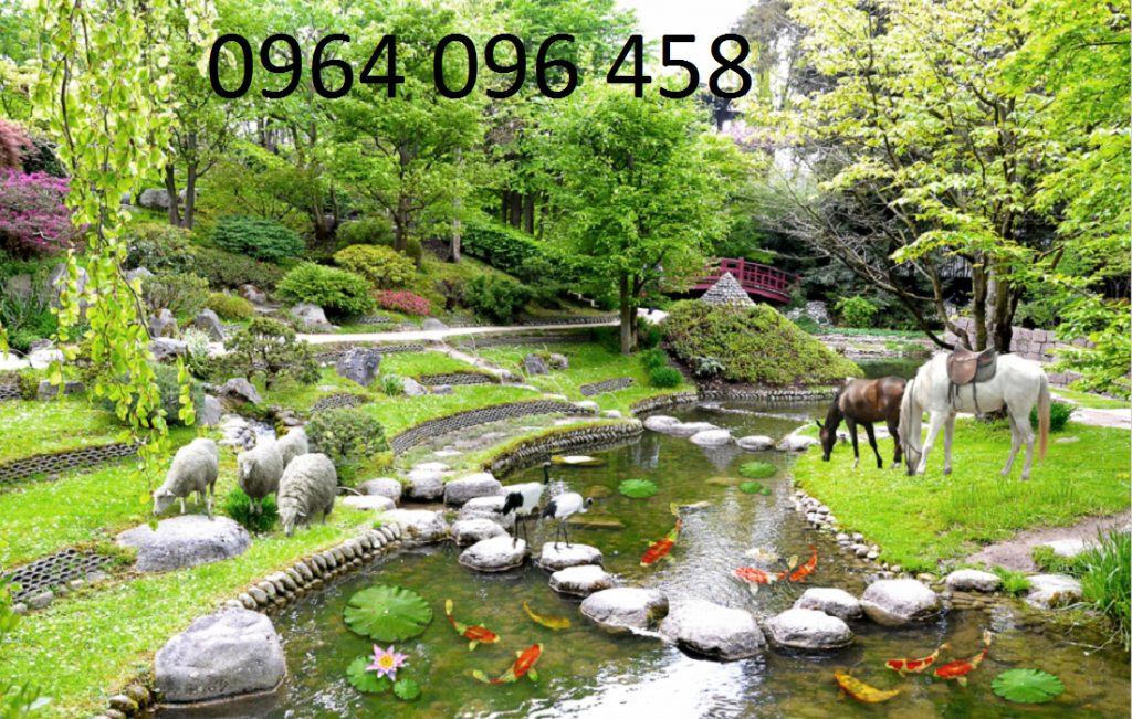 Tranh cảnh đồng quê - tranh gạch 3d đồng quê - 777XM