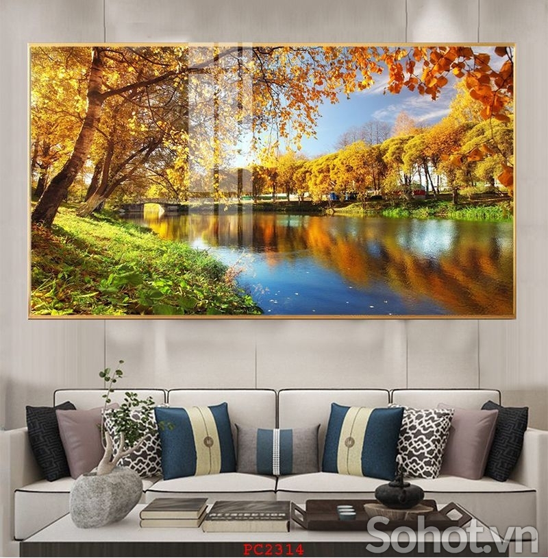 Tranh gạch 3D phong cảnh mùa thu