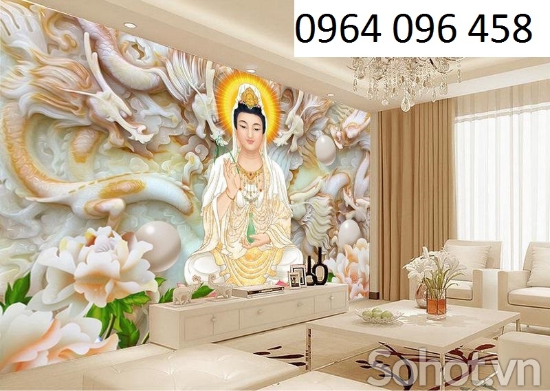 Tranh gạch 3d tranh phật - gạch 3f tranh phật - CX44
