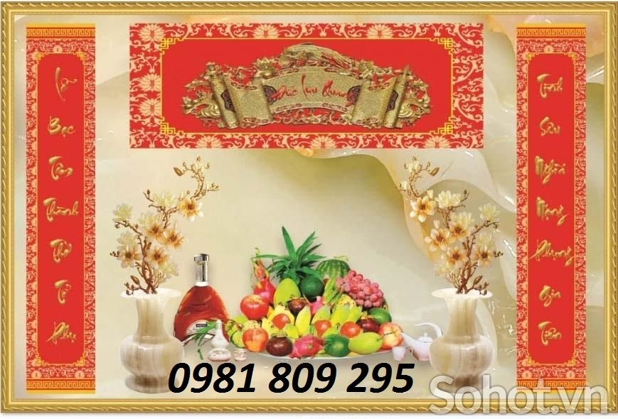 gạch tranh 3d phòng thờ