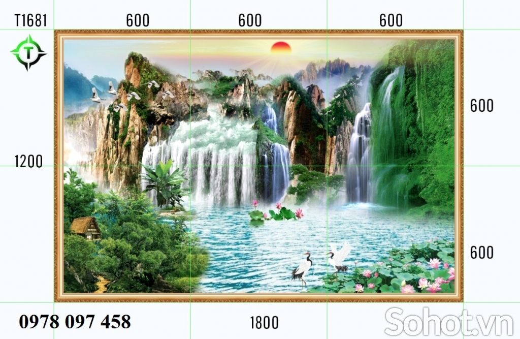 Tranh 3D - tranh gạch phong cảnh