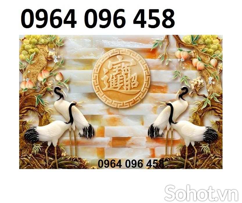 Tranh gạch ốp tường hoa sứ ngọc 3d - XDSX33