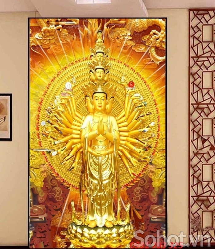 Tranh Phật- gạch tranh phòng thờ